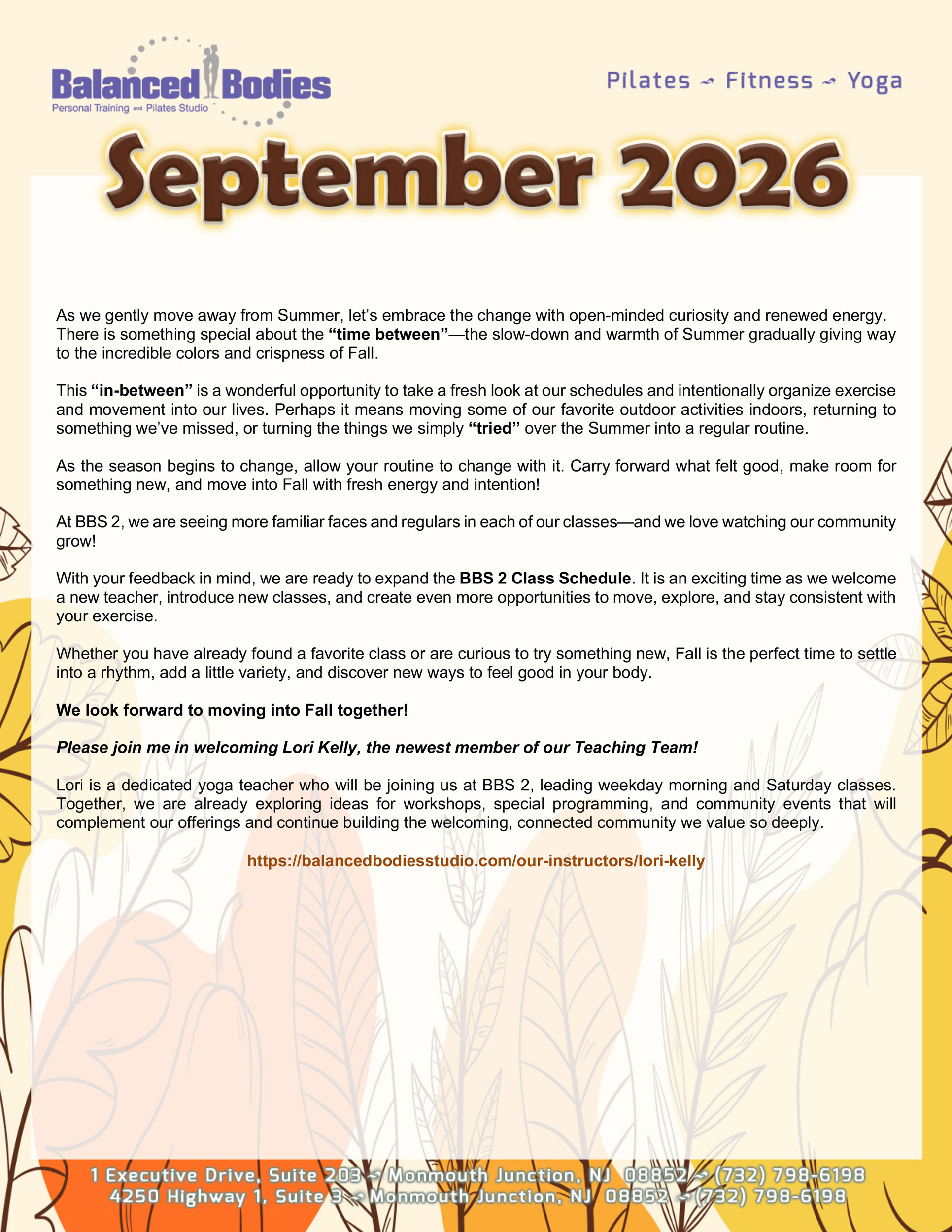 August 2026 Newsletter
